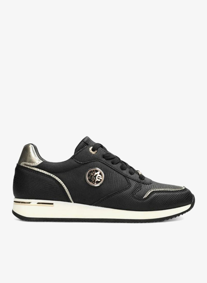 MEXX Panelled Lace-Up Sneakers with Metallic Accent - Image 2