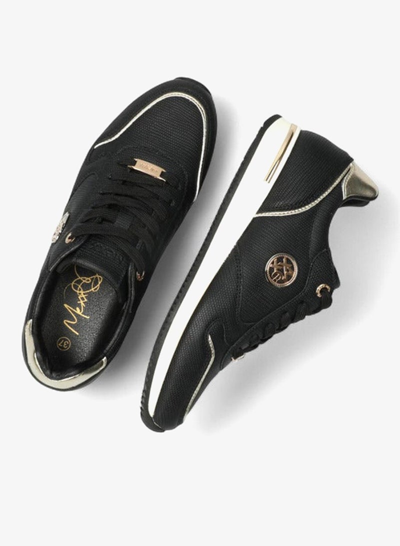 MEXX Panelled Lace-Up Sneakers with Metallic Accent - Image 5