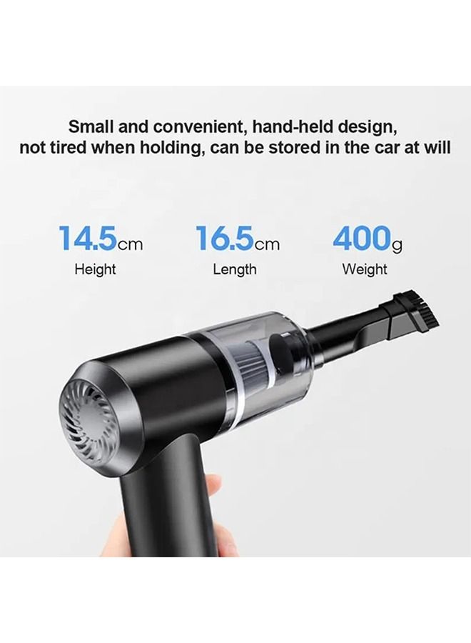 مكنسة كهربائية محمولة لاسلكية للسيارة والمنزل قابلة لإعادة الشحن 7.4V – 2200mAh – 6000Pa /  GX3 - Image 3