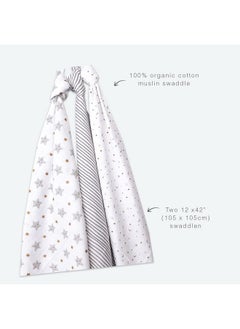 100% Organic Cotton Swaddle Wrap/New Born Swaddle Blanket/Multiuse Muslin Cloth Swaddle/Swaddle Gift Set/Soft Baby Wrap/Pack Of 3/42 X 42 In - Star Gold - pzsku/ZA1E1A3FA225EDBC58BD1Z/45/_/1735567046/2ada0b7c-aca0-409b-82ab-da88aedbb62e