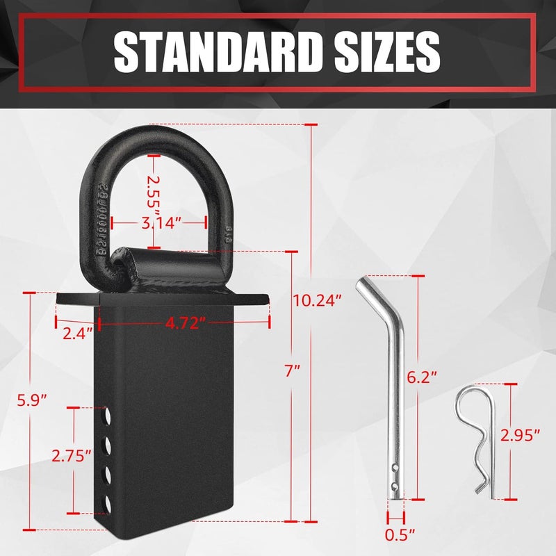 VIAGL Heavy Duty D-Ring Stake Pocket Tie Down Set - Image 3