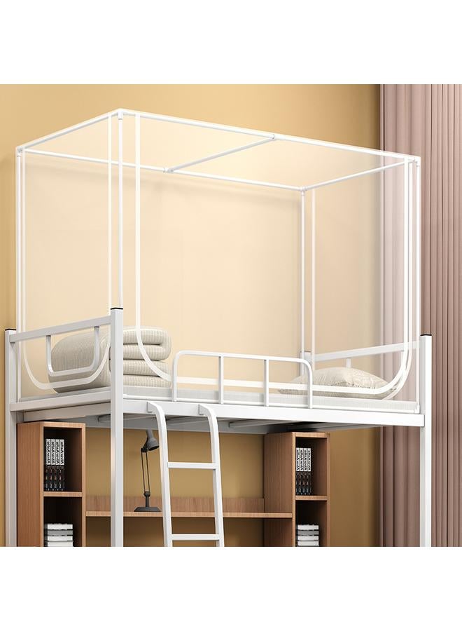 Bluejw Student Mosquito Net Three-door Dormitory Bed Curtain Seat Zipper Curtain Dust Bedroom 90*190*90 Telescopic - Image 1