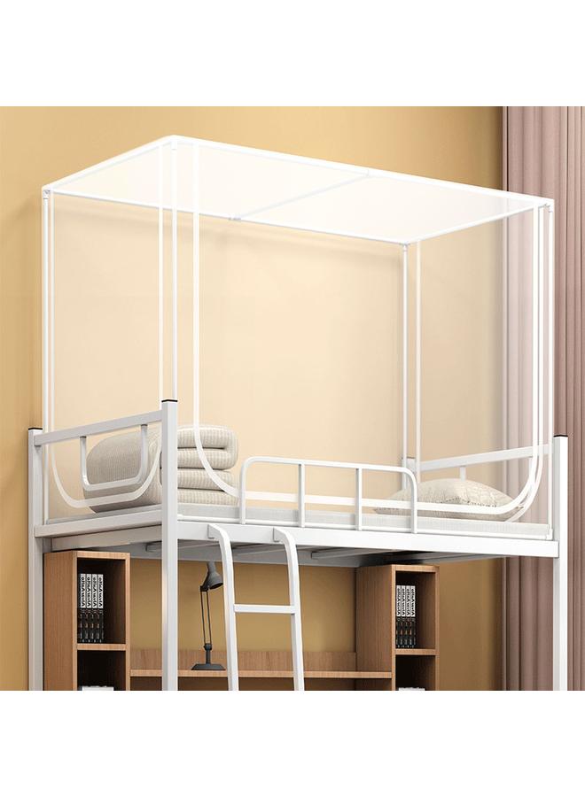 Bluejw Student Mosquito Net Three-door Dormitory Bed Curtain Seat Zipper Curtain Dust Bedroom 90*190*90 Telescopic - Image 2