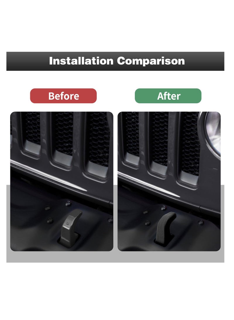 Excefore Car  Tow Hook, Bumper Tow Hook Covers, Front Bumper Tow Hook Rubber Sleeve Protectors, Compatible with Jeep Wrangler 4XE JL JK & Gladiator JT 2007-2024 (Black) - Image 5