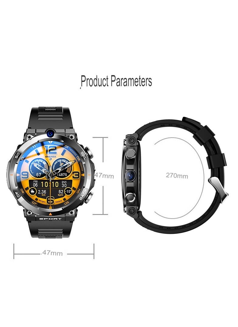 Smart Watch For Adults, Multifunction 5g Wrist Smart Watch With Netcom Card Insertion, Elegant Design Durable Fitness Watch, (Black 4g/5g-android Version NfC Access Control 128GB)