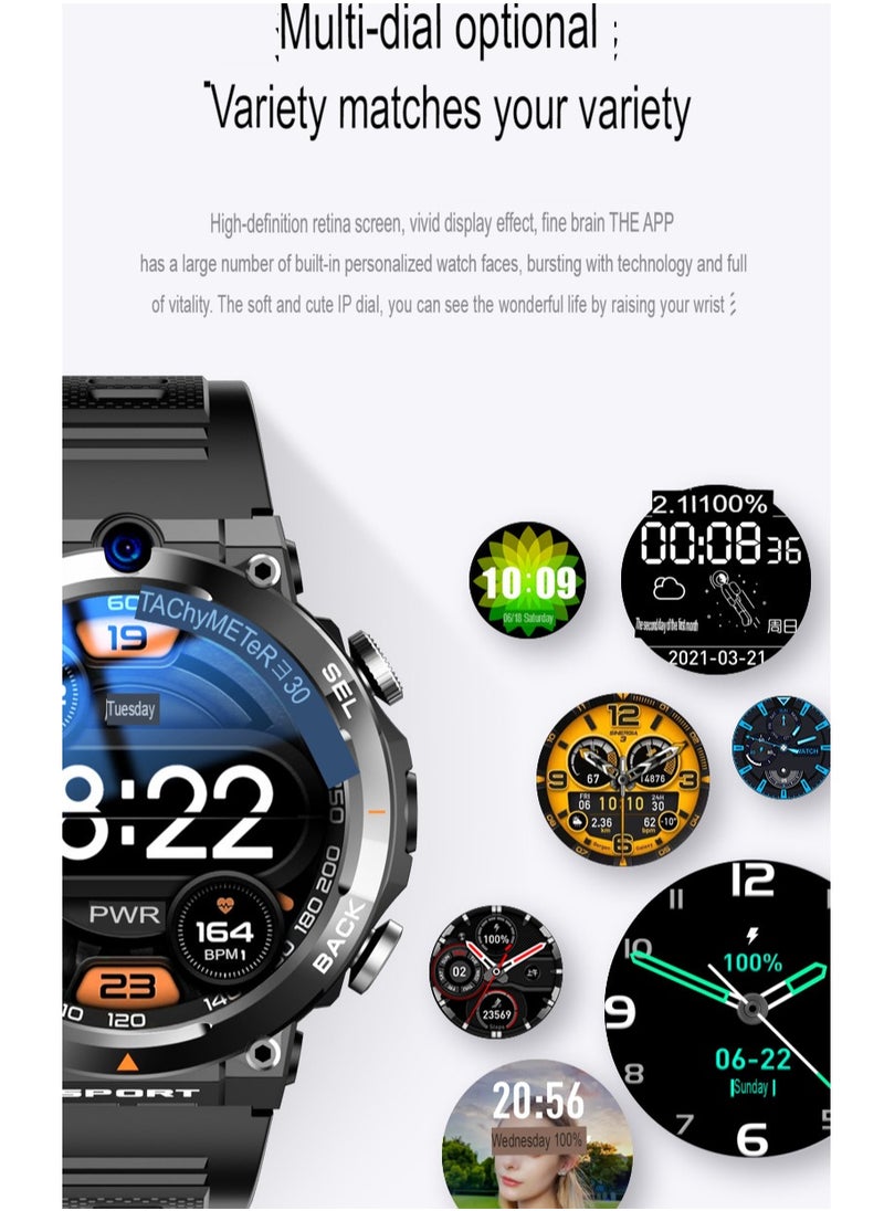Smart Watch For Adults, Multifunction 5g Wrist Smart Watch With Netcom Card Insertion, Elegant Design Durable Fitness Watch, (Black 4g/5g-android Version NfC Access Control 128GB)