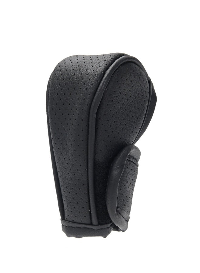 LAWAZIM Car Gear Shift Cover - Universal Interior Gear Stick and Knob Protector with Adjustable Velcro, Breathable Anti-Slip Padded Design, Durable Black Car Accessory for Trucks, SUVs & Most Cars - Image 1