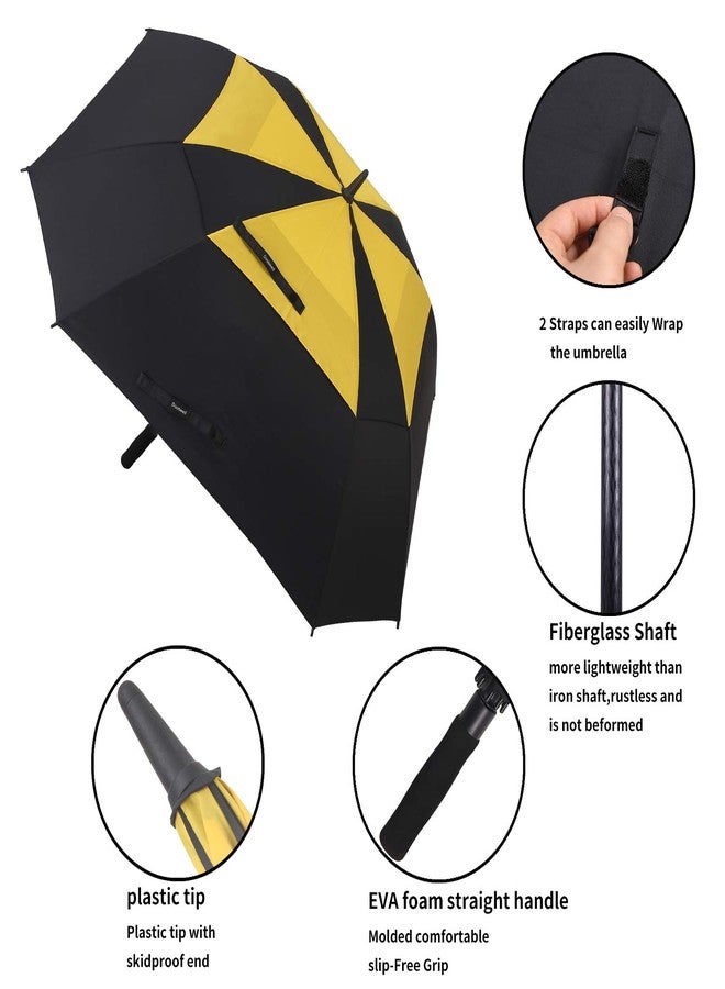 Doubwell 62 Inch Large Square Golf Umbrella with Windproof Vented Extra Big Size Automatic Stick Sturdy Umbrella for Man and Woman 62 inch - Image 3
