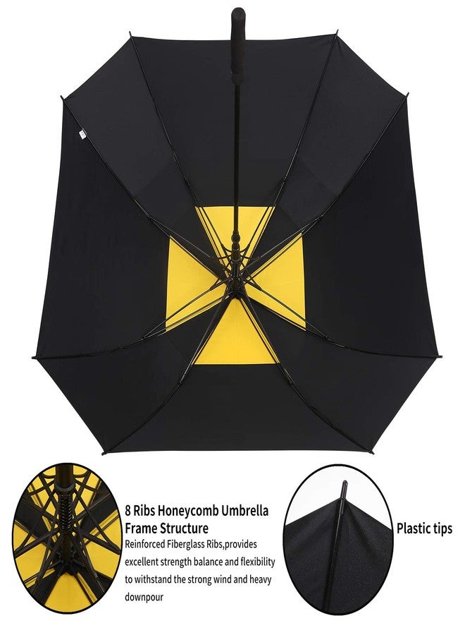 Doubwell 62 Inch Large Square Golf Umbrella with Windproof Vented Extra Big Size Automatic Stick Sturdy Umbrella for Man and Woman 62 inch - Image 5