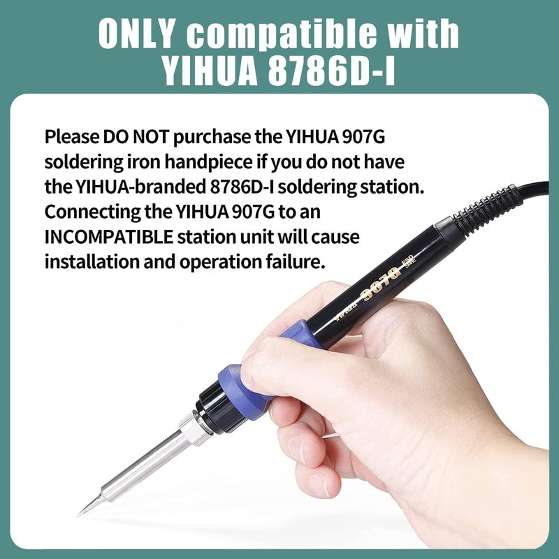 YIHUA 907G Replacement Soldering Iron HandpieceHandle for Yihua 8786DI Rework and Soldering Station - Image 2