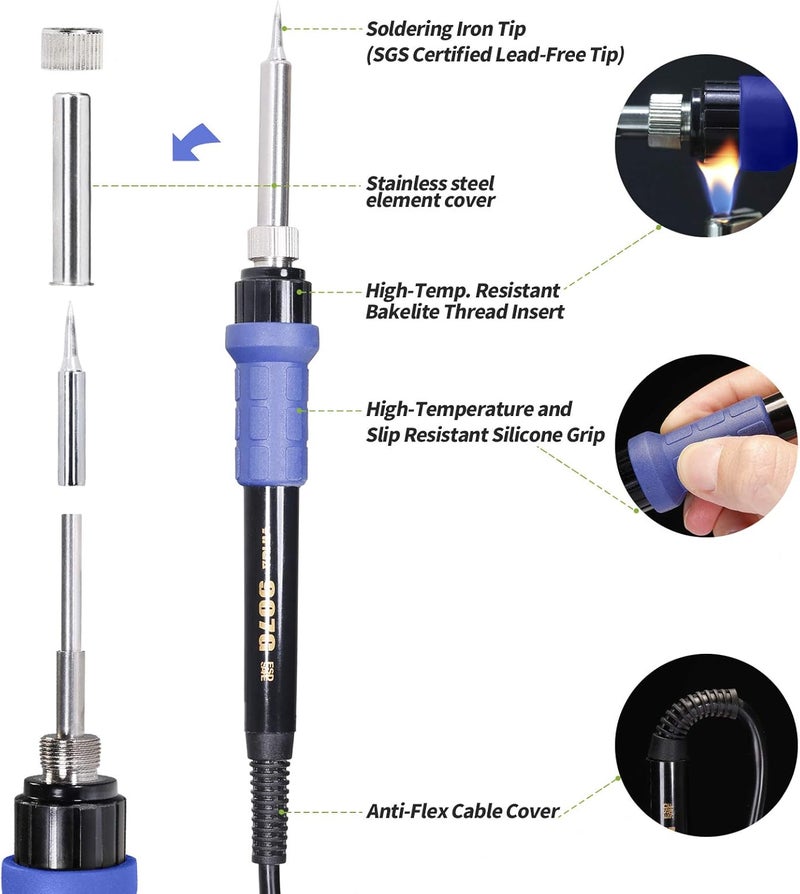 YIHUA 907G Replacement Soldering Iron HandpieceHandle for Yihua 8786DI Rework and Soldering Station - Image 4