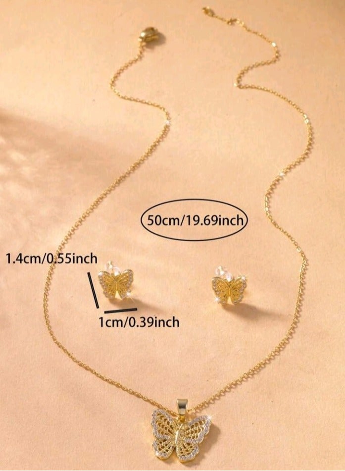 Trendy Stainless Steel Gold Plated Jewellery Set For Women  - Image 4