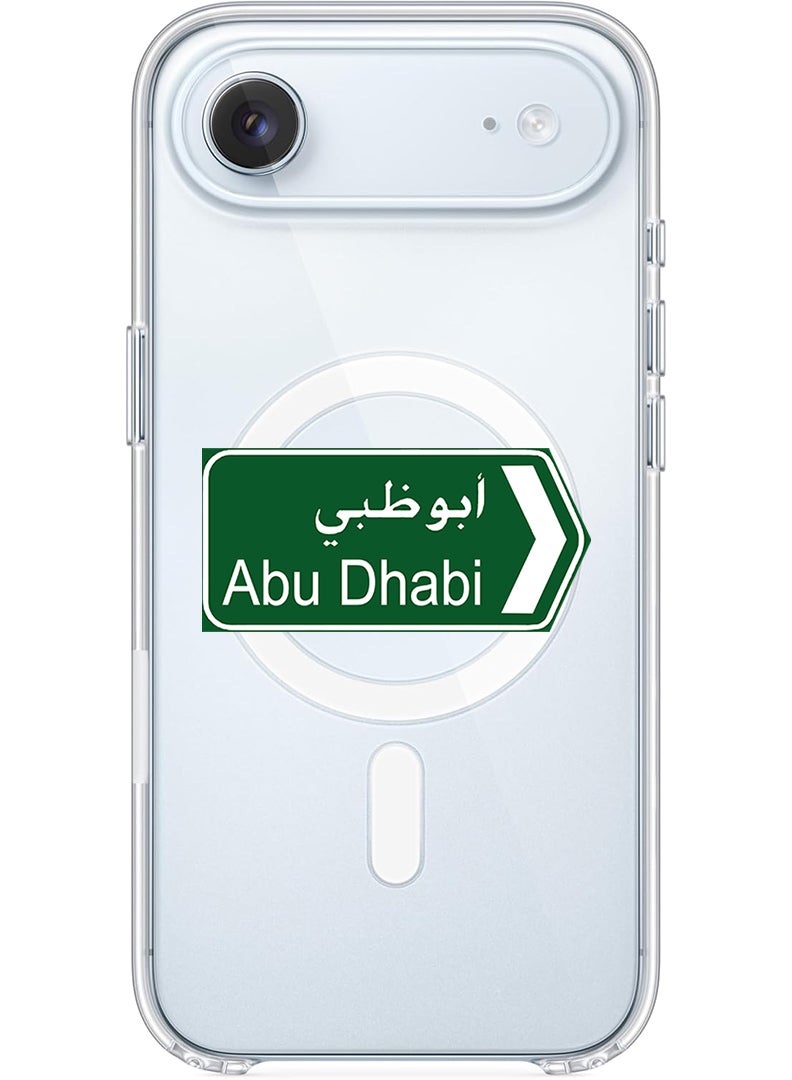 Theodor Magnetic Case for Apple iPhone 17 Air Compatible with MagSafe Wireless Charging, Shockproof Phone Bumper Cover - abudhabi sign board - Image 1