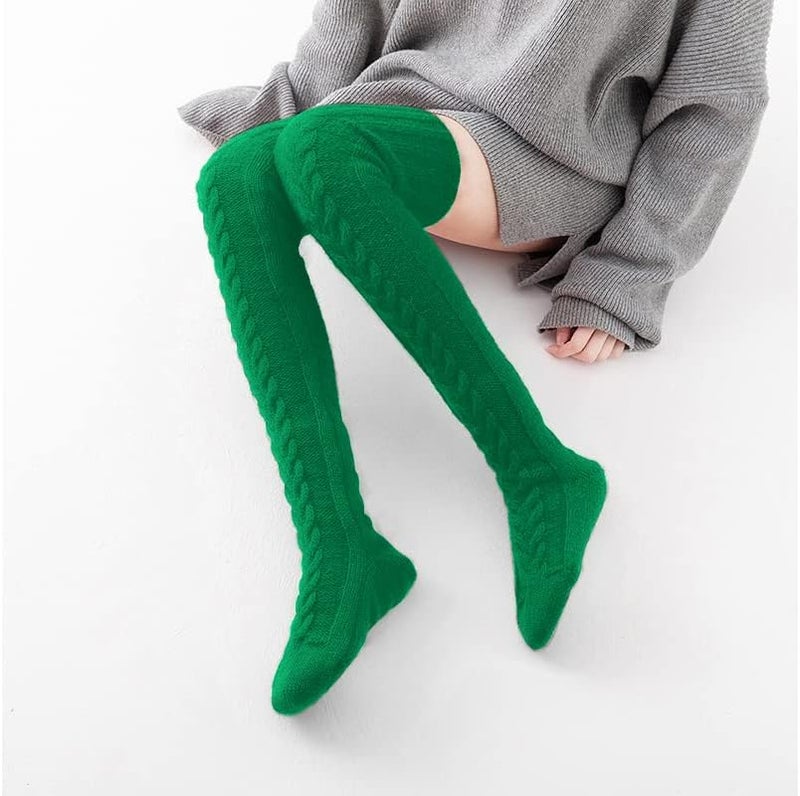 Pcavin Women's Thigh High Socks Over the Knee Cable Knit Boot Socks, Long Warm Fashion Leg Warmers Winter - Image 2