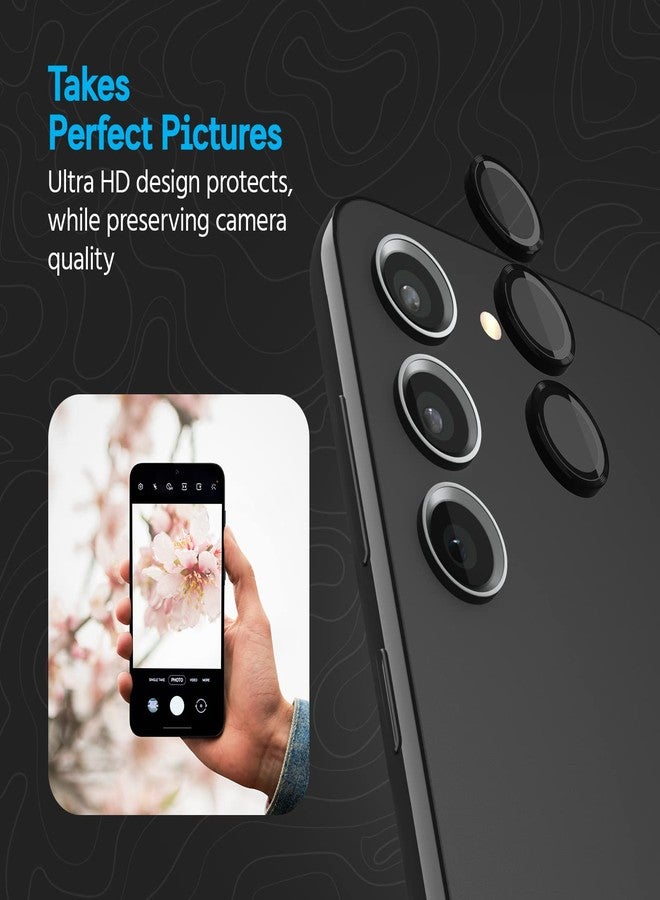 Pelican Samsung Galaxy S23 Plus/Samsung Galaxy S23 Camera Lens Protector w/ Metal Rings - 9H Tempered Glass - Durable Anti-Scratch, Anti-Shatter - HD View w/ Night Shoot & Case Friendly, Easy Install - Image 3