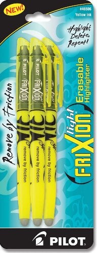 Pilot, FriXion Light Erasable Highlighters, Chisel Tip, Pack of 3, Yellow - Image 2