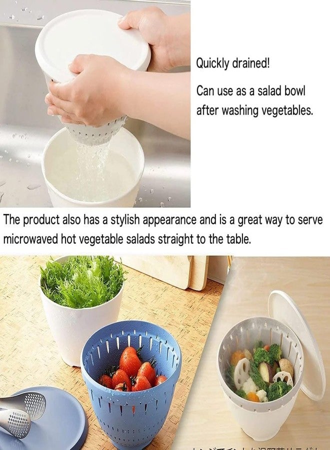 VIPREKHO Colander Bowl Set Ball Colander with Lid | Large Plastic Washing Bowl and Strainer, Detachable Colanders Strainers Set, for Fruits Vegetable Washing | Pack of 1 - Image 4