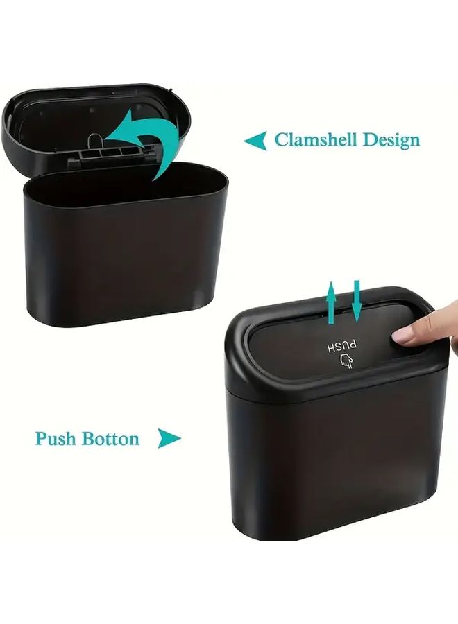 Dual Compartment Car Trash Can With No Spill Lid For Trucks Off Road Vehicles 1pc - Image 5