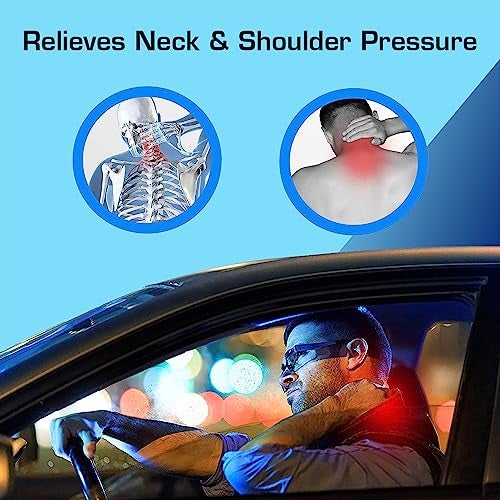 Billebon Car Neck Rest Pillow for Head Rest Memory Foam Neck Support for Car Seat, Office Chair, Car Pillows and Cushions for Head & Neck Support in Travel (Diamond Car Pillow (Set of 1) - Image 4