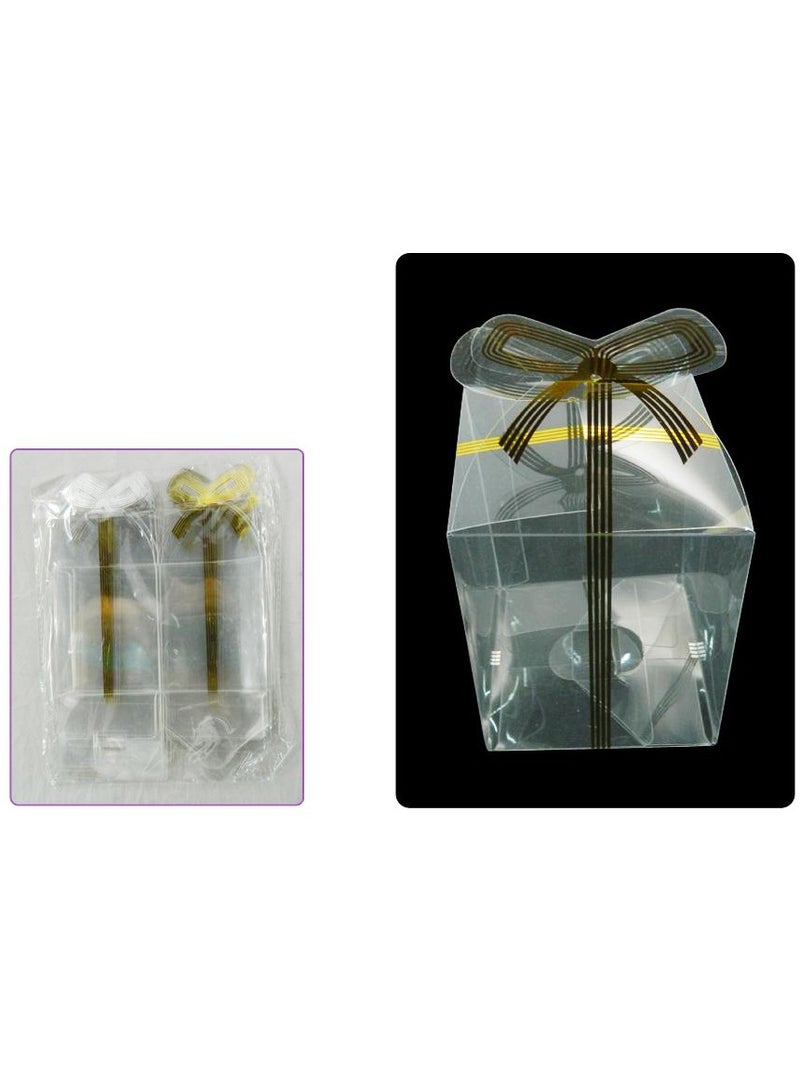 PARTY FUN PVC Gift Boxes 12pcs, 6.5x5x8cm, Golden Color Elegance in Every Package - Image 2