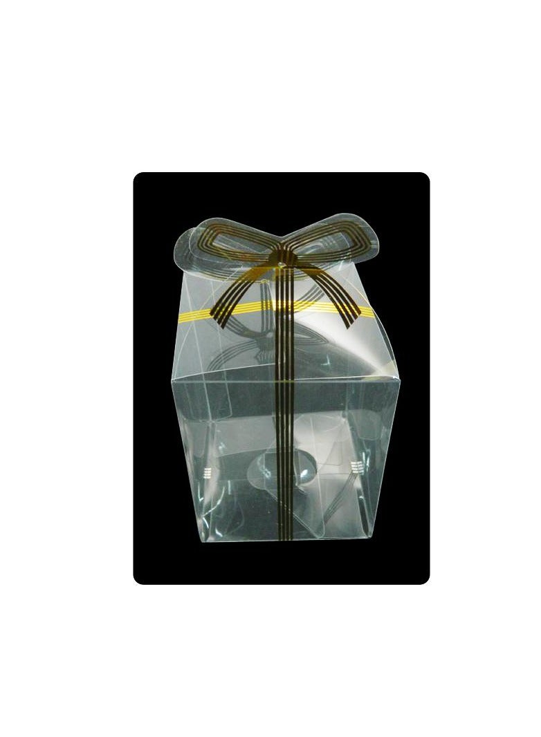 PARTY FUN PVC Gift Boxes 12pcs, 6.5x5x8cm, Golden Color Elegance in Every Package - Image 1