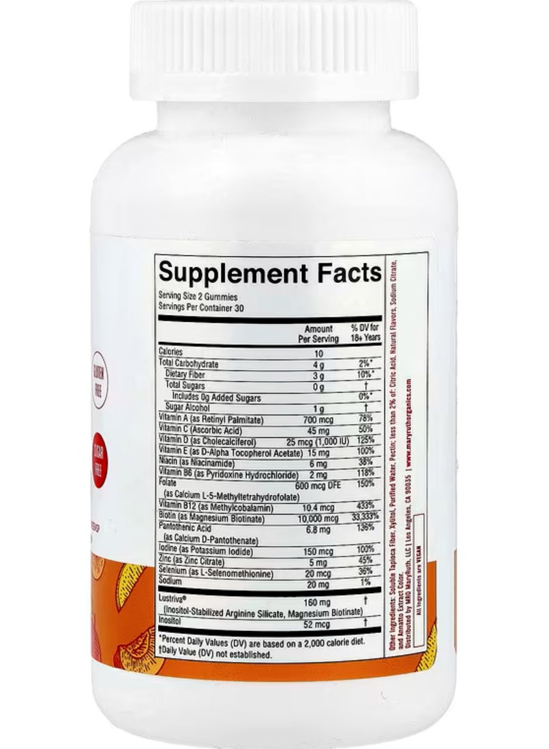 MaryRuth's, Multivitamin Gummies + Hair Growth, Peach Mango, 60 Gummies - Image 2