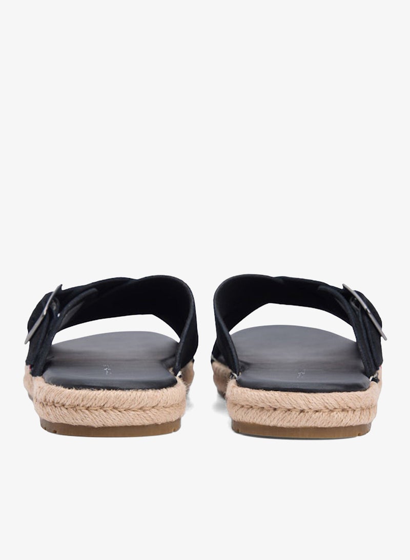TOMMY HILFIGER Suede Buckle Flexible Sandals - Image 3