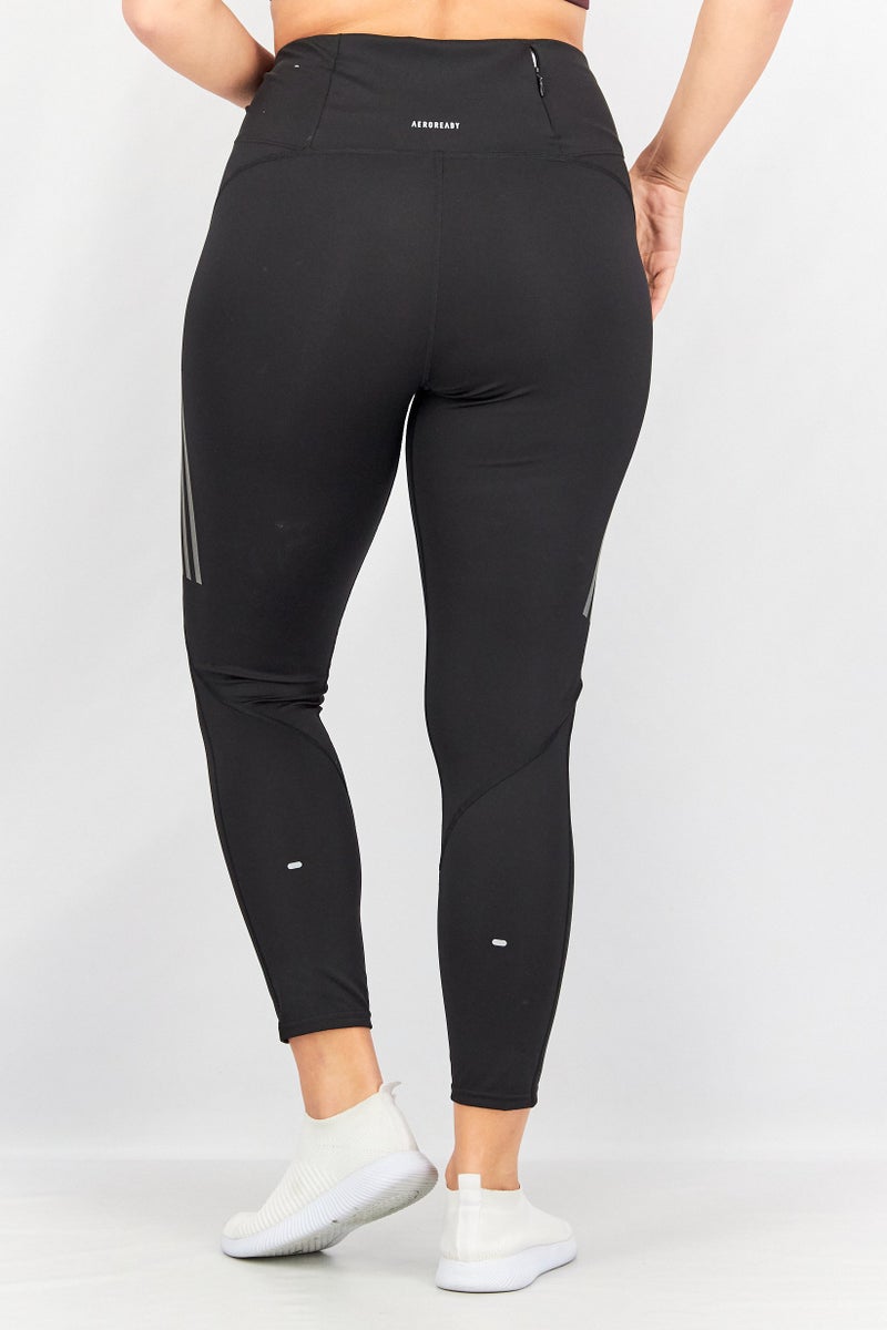 Adidas  leggings ضيقة للنساء 7/8 للجري، أسود - Image 3