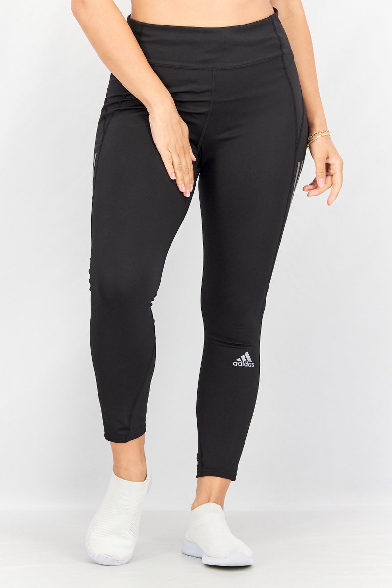 Adidas  leggings ضيقة للنساء 7/8 للجري، أسود - Image 1