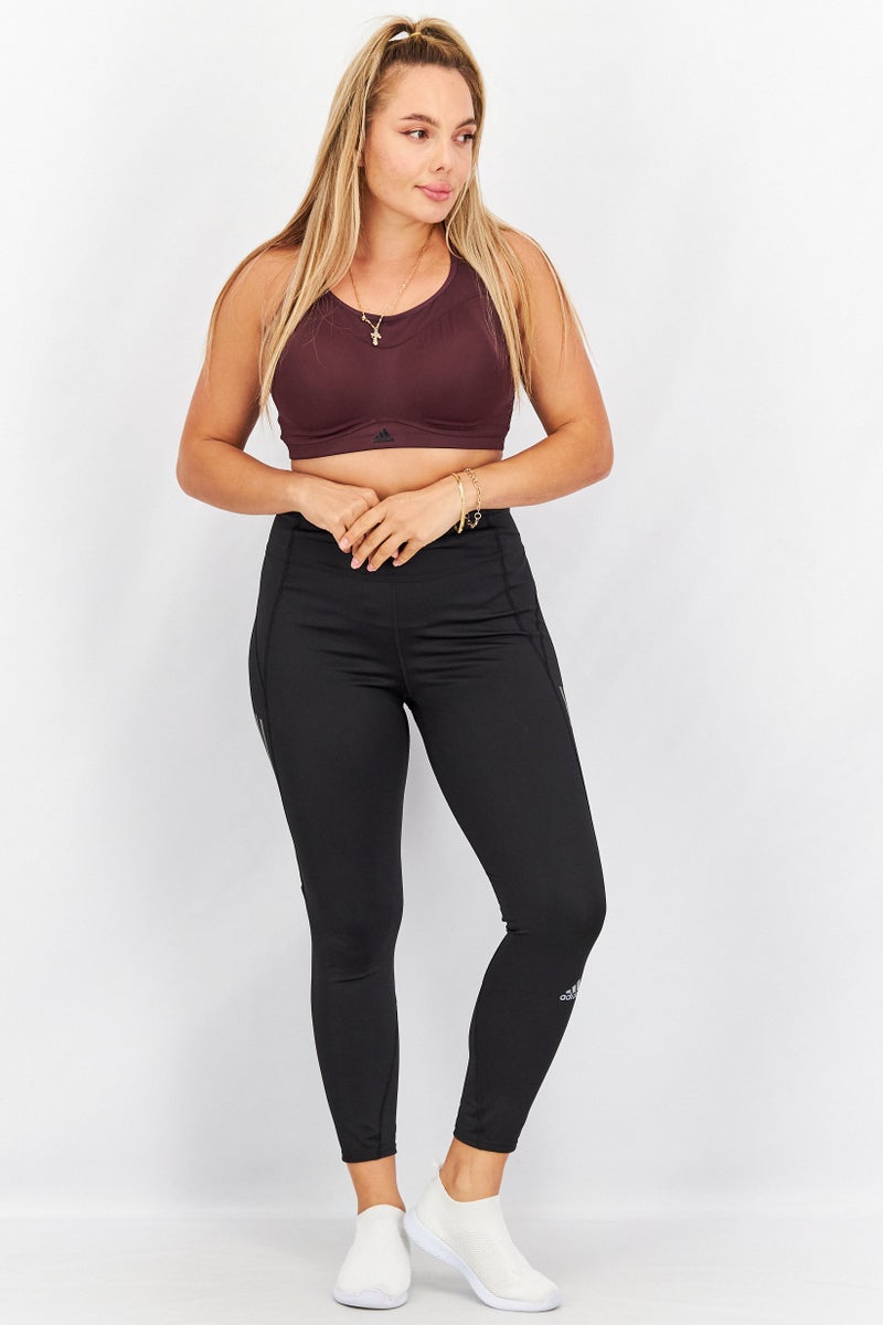 Adidas  leggings ضيقة للنساء 7/8 للجري، أسود - Image 4