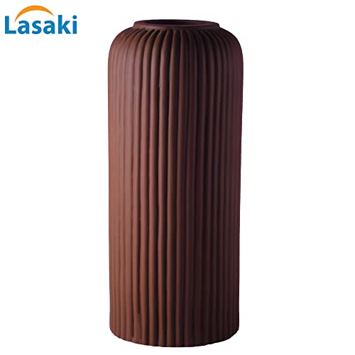 Lasaki Evelyn Big Truffle Ceramic Vase for Flowers | Decorative Vase for Pampas Grass, Dried & Artificial Flowers | Centrepiece & Showpiece for Home Decor, Living Room - (H-26.5 X D-10 Cm) - Image 4