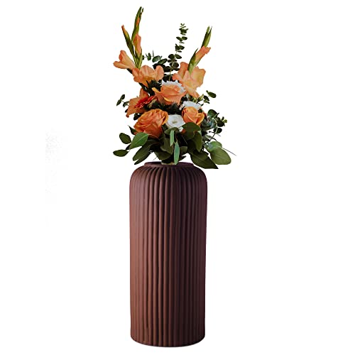 Lasaki Evelyn Big Truffle Ceramic Vase for Flowers | Decorative Vase for Pampas Grass, Dried & Artificial Flowers | Centrepiece & Showpiece for Home Decor, Living Room - (H-26.5 X D-10 Cm) - Image 3