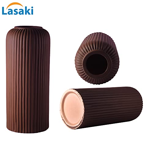 Lasaki Evelyn Big Truffle Ceramic Vase for Flowers | Decorative Vase for Pampas Grass, Dried & Artificial Flowers | Centrepiece & Showpiece for Home Decor, Living Room - (H-26.5 X D-10 Cm) - Image 5
