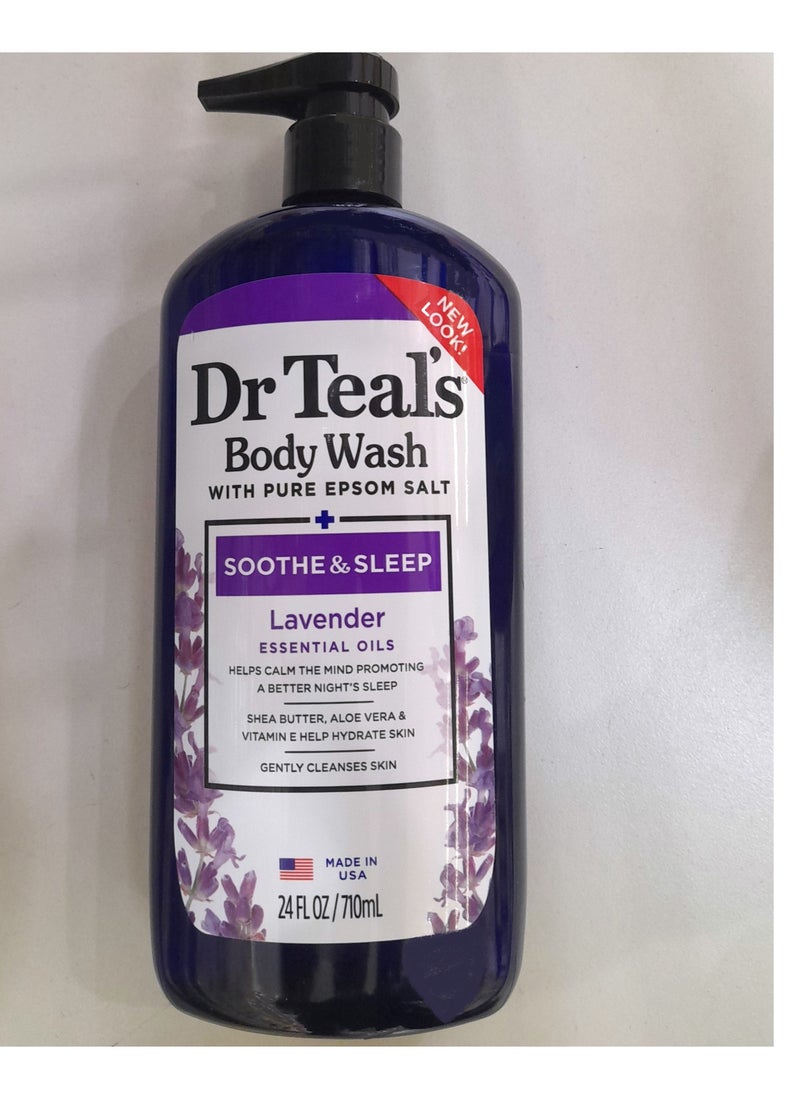 Dr Teal's Foaming Bath Epsom Salt Body Wash With Lavender 710ml  - Image 2