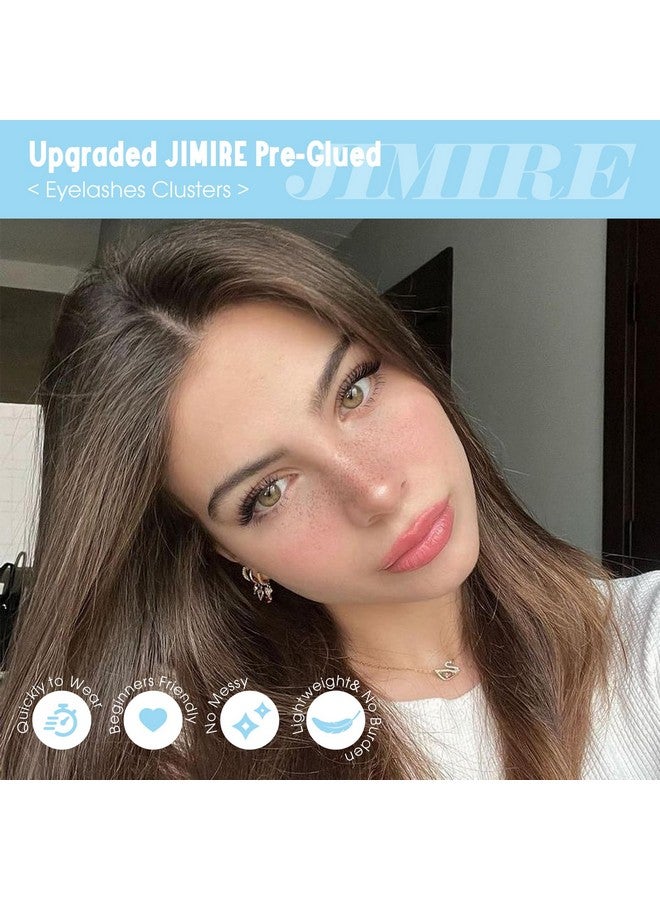 جيمير رموش جيمير ذاتية اللصق، رموش طبيعية ناعمة، رموش لاصقة مسبقًا، لا حاجة إلى غراء، رموش صناعية بالضغط باستخدام ملقط، رموش ذاتية اللصق قابلة لإعادة الاستخدام، سهلة الاستخدام، 9-12 مم - Image 4