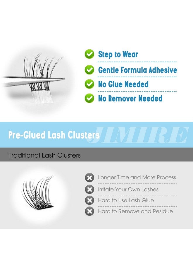 جيمير رموش جيمير ذاتية اللصق، رموش طبيعية ناعمة، رموش لاصقة مسبقًا، لا حاجة إلى غراء، رموش صناعية بالضغط باستخدام ملقط، رموش ذاتية اللصق قابلة لإعادة الاستخدام، سهلة الاستخدام، 9-12 مم - Image 5