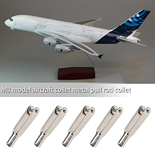 Micro Traders 20pcs Mini Snap Links M3 Thread Clip Self-Locking Metal Clevis Clips Fixing Wing for Remote Control Model Airplanes Electric Plane - Image 2