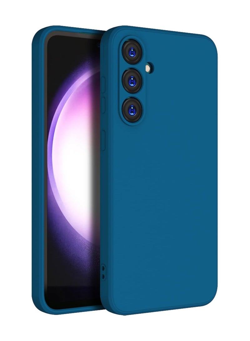 Case for Samsung Galaxy A36 5G Liquid Gel Rubber Bumper Case with Soft Microfiber Lining Cushion Slim Shockproof Protective with Camera Protection Cover for Samsung Galaxy A36 2025 (Blue) - Image 1