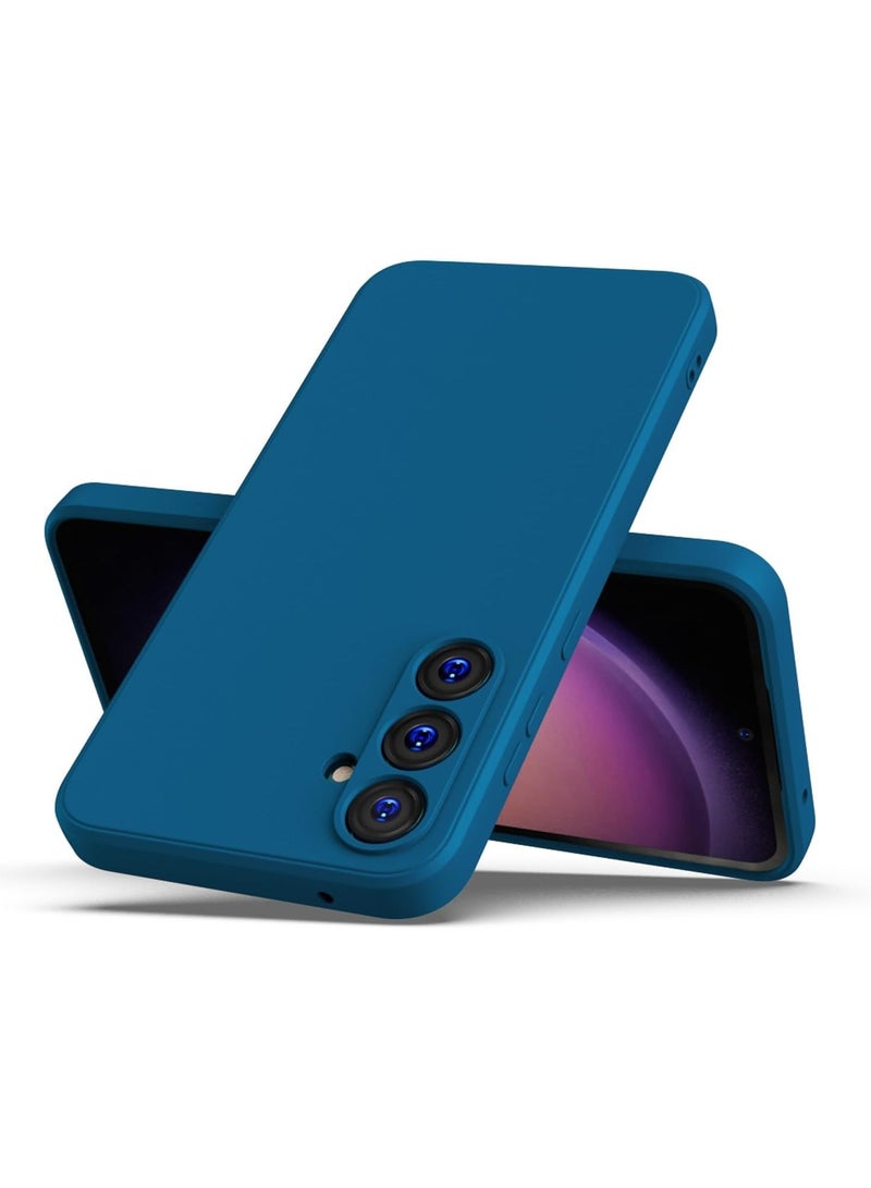 Case for Samsung Galaxy A36 5G Liquid Gel Rubber Bumper Case with Soft Microfiber Lining Cushion Slim Shockproof Protective with Camera Protection Cover for Samsung Galaxy A36 2025 (Blue) - Image 3