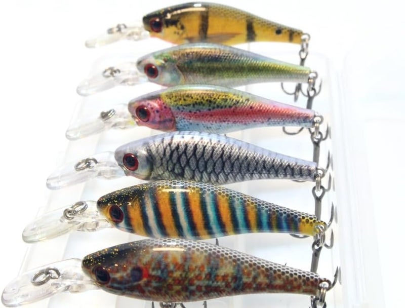 wLure Minnow Crankbait for Bass Fishing Bass Lure Jerkbait Fishing Lures and Tackle Box - Image 1