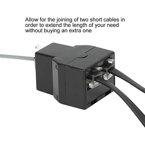 Uvital RJ12 6P6C 1 Female to 2 Female Telephone Line Splitters, Telephone Landline Cable Connector and Separator(Black,4 Pack) - Image 5