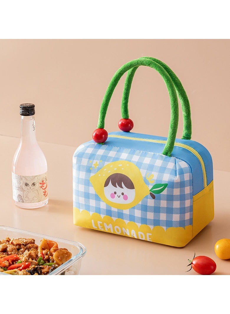 general Adorable passable pattern lunch bag large capacity thickening work commuting lunch box bag portable insulation lunch bag portable freshness - Image 1