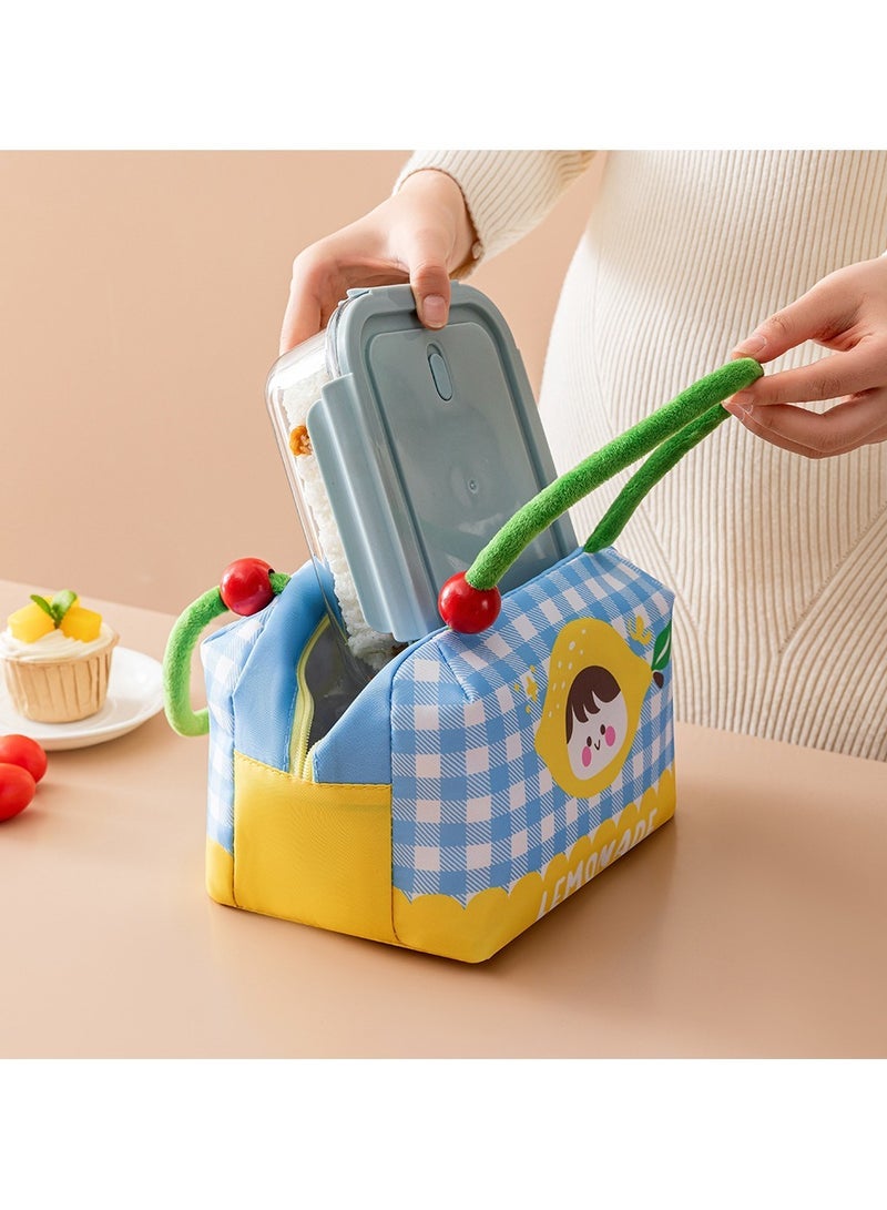 general Adorable passable pattern lunch bag large capacity thickening work commuting lunch box bag portable insulation lunch bag portable freshness - Image 2
