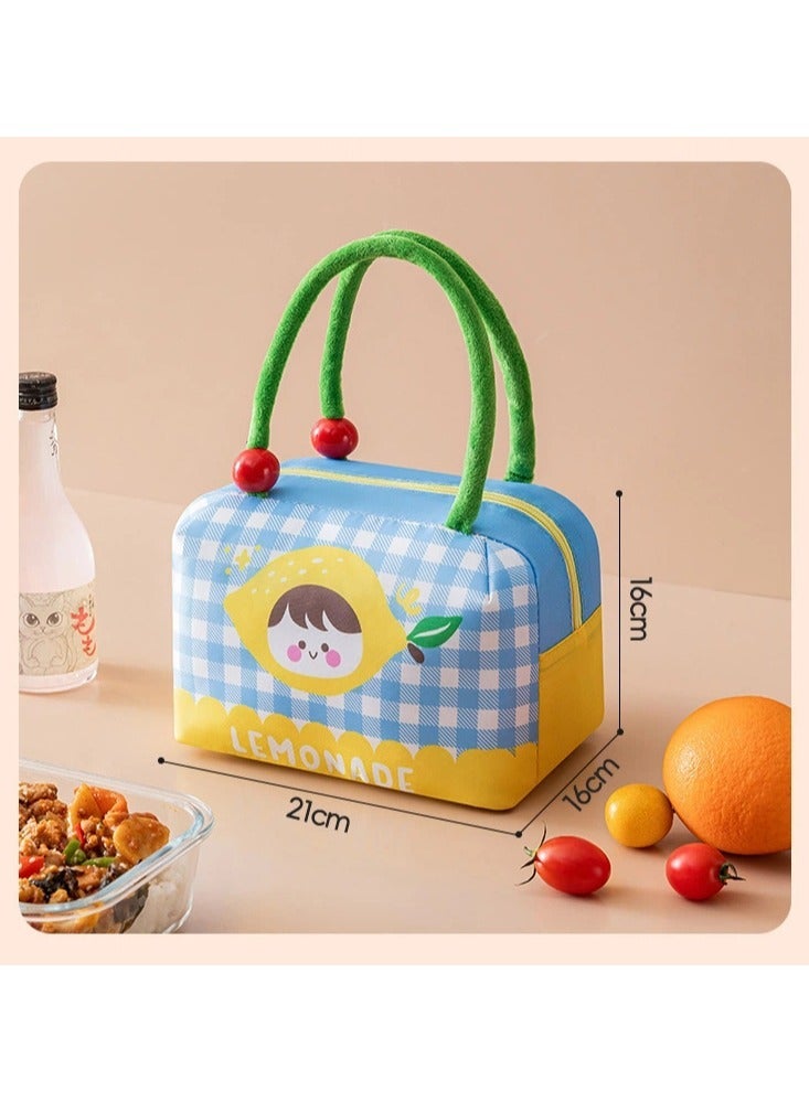 general Adorable passable pattern lunch bag large capacity thickening work commuting lunch box bag portable insulation lunch bag portable freshness - Image 4
