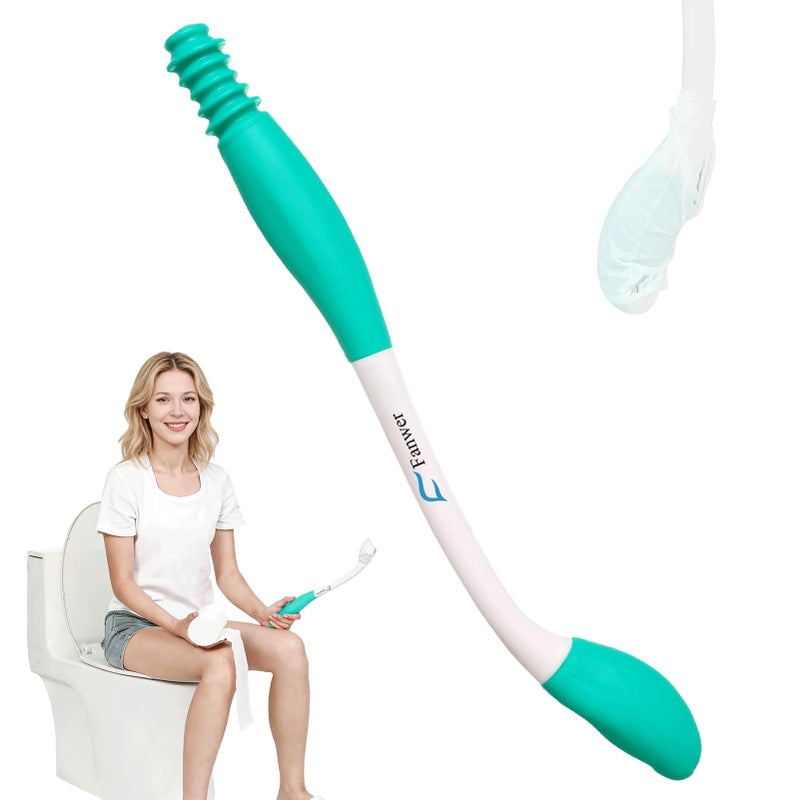 Fanwer Toilet Aids for Wiping,Long Reach Comfort Bottom Buddy Extends Your Reach Over 15",Butt Wiper for Disabled,Elderly - Image 1