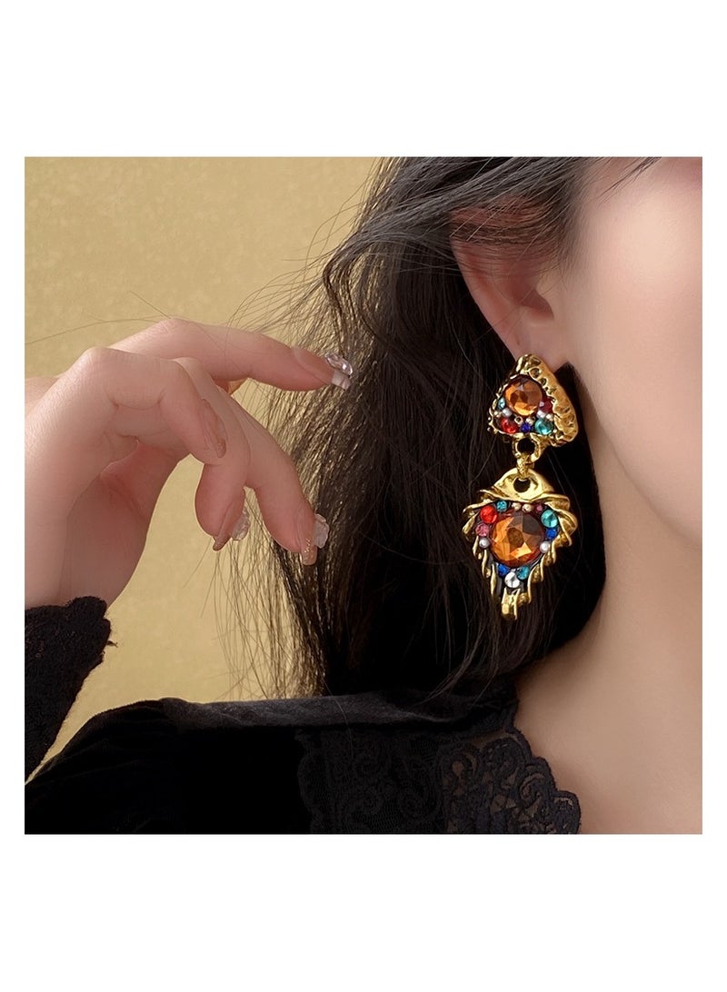 Generic 925 Sterling Silver Needle Retro Style Triangle Dangle Earrings for Women and Girls Fashion, Comes with a Gift Box, Perfect for Everyday Jewelry - Image 3