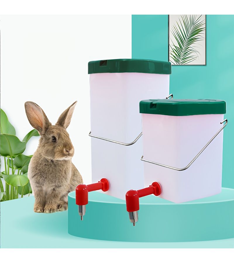 Automatic Hanging Water Dispenser 2 Pack For Small Pets 20.29 Oz And 33.81 Oz Leak Proof Water Bottle For Rabbits Hamsters With Collision Pin New Design - Image 4