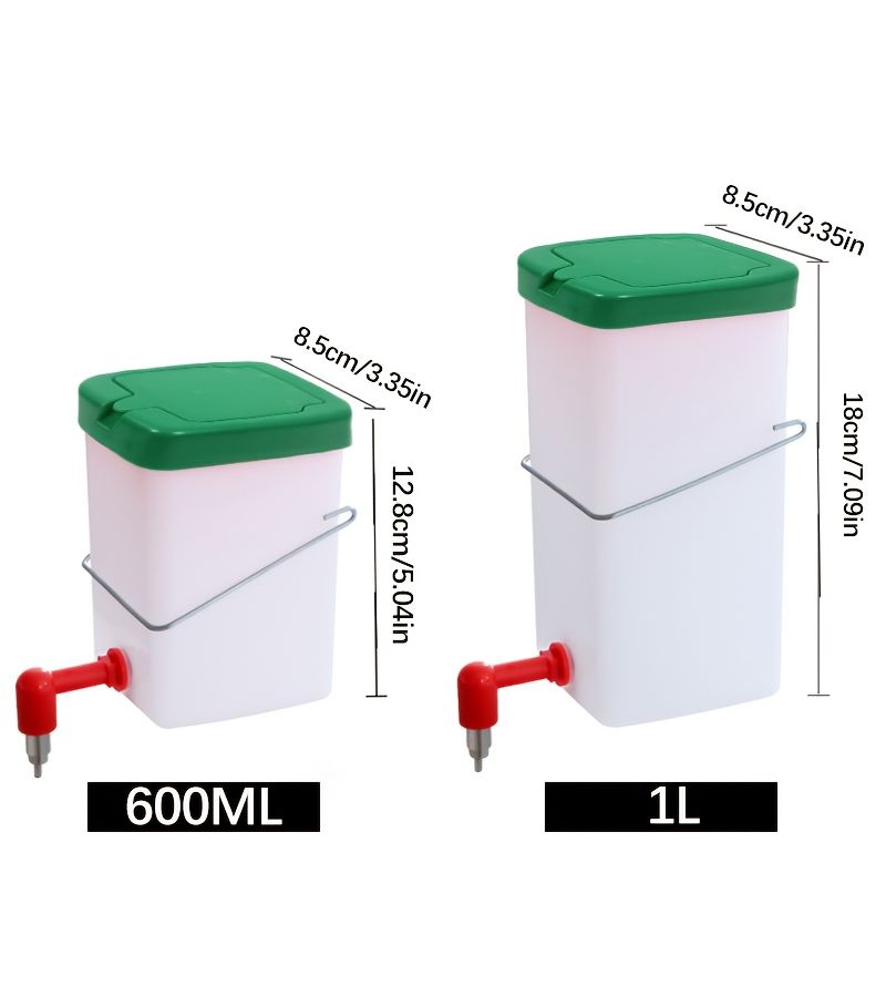 Automatic Hanging Water Dispenser 2 Pack For Small Pets 20.29 Oz And 33.81 Oz Leak Proof Water Bottle For Rabbits Hamsters With Collision Pin New Design - Image 2