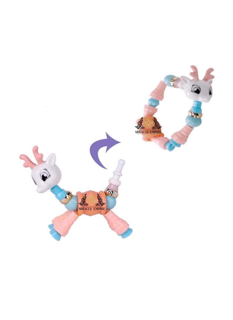 Miracle Empire Pet Beads bracelet turns into a Reindeer toy girls toys handmade party for kids animals education gifts  - Image 1