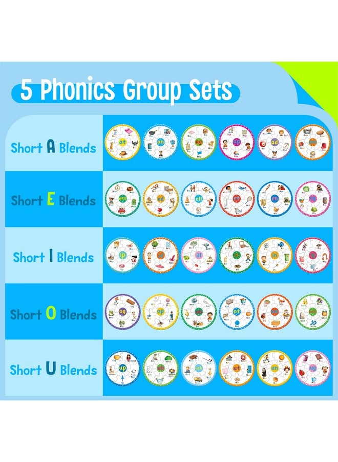 SpriteGru Phonics Puzzles, Short Vowel Sound Blends-30 Phonics & 150 Sight Words, Phonetic Rhyming Game Learn to Read Spell First Word Early Educational Tool for Toddlers, Preschool, Kindergarten, Homeschooling - Image 3